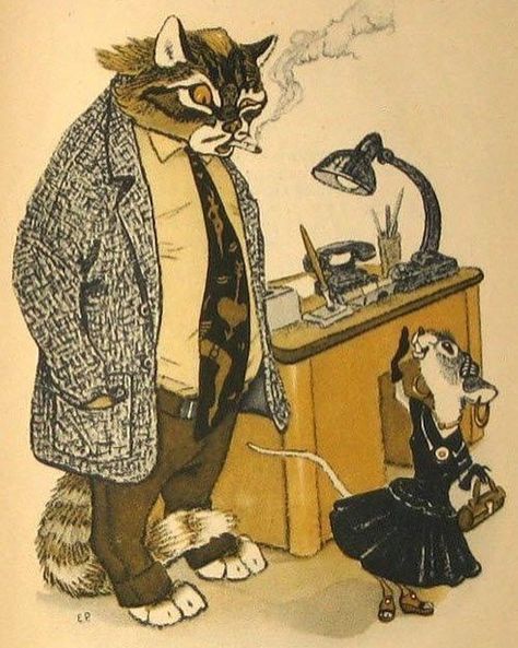 Soviet Art, Illustration Work, The Editor, Busy Schedule, Cats Illustration, Cool Cartoons, Children's Book Illustration, Animal Illustration, Vintage Illustration