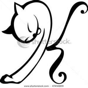 K Cat Initial Tattoo, Cat Letters Alphabet, Letter K Tattoo, Cats Alphabet, Cat Font, Cat Clip Art Black And White, Bodysuit Tattoos, Diy Tattoo Permanent, Simple Cat Drawing