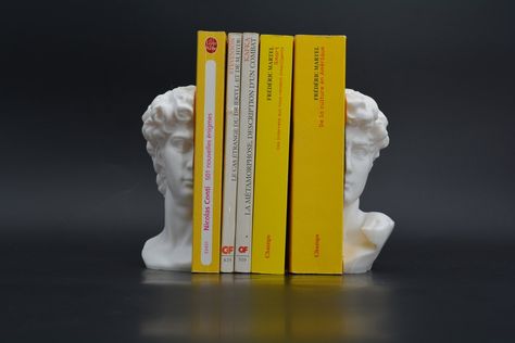 Pair of David Bookends - Etsy Shop Illustration, The David, Architecture Art, Printing Techniques, Bookends, Home Accents, Primary Colors, Biodegradable Products, 3d Printing