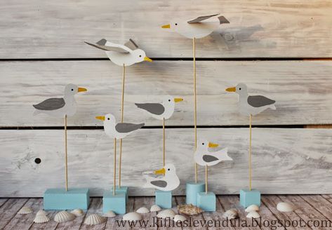 Seagull Craft, Vbs Themes, Under The Sea Theme, Paper Birds, Sea Glass Crafts, Beach Crafts, Camping Art, Themed Crafts, Crafts Hacks