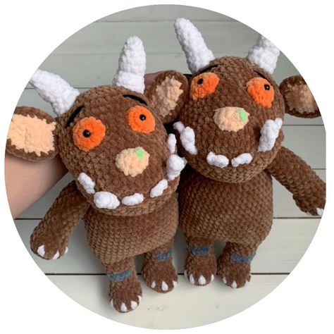 Gruffalo Crochet Pattern Free, Baby Platypus, 4mm Crochet Hook, The Gruffalo, Crochet Bunny, Cute Toys, Amigurumi Toys, Pattern Free, Stuffed Toys Patterns