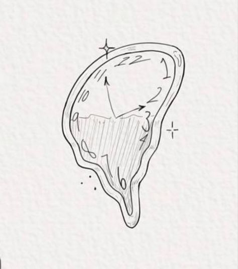 Melting Clock Tattoo Design, Melt Tattoo, Melting Clock Drawing, Melting Clock Tattoo, Clock Drawings, Melting Clock, Clock Tattoo Design, Petite Tattoos, Clock Tattoo