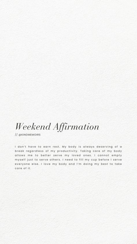 Weekend Affirmation Weekend Rest Quotes, Working Weekends Quotes, Rest Is Productive, Weekend Affirmations, Weekend Reminder, Rest Quotes, Weekend Quotes, Healthy Words, Rest Day