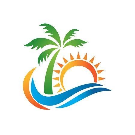 Logo For Travel, Logo Voyage, Palm Tree Drawing, Vacation Images, Tourism Logo, Sea Logo, Wedding Scrapbooking Layouts, Construction Business Cards, Fabric Paint Diy