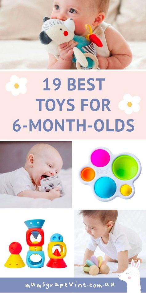 19 best toys for 6-month-olds Looking for the perfect gift for 6 month old babies? Use our handy list of gifts and toys for 6 month old boys and girls. From bath toys and baby mirrors to sweet musical books - there's something for everyone. #toysfor6monthold #babytoys #personalisedbabygifts #newbornbabygifts #babyboygifts #babygirlgifts #christmasgiftideas #mumsgrapevine Best Toys For 6 Month Old, Toys For 6 Month Old Boys, Best Toys For 6-12 Month Old, Gifts For A 6 Month Old, Christmas Gift Ideas For 6 Month Old, Toys For 6-12 Month Old, 6 Month Gift Ideas, Christmas Gifts For 6 Month Old Girl, 6 Month Old Gift Ideas