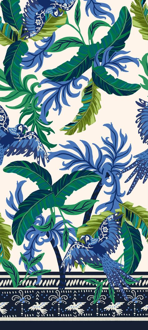 Textile Print | Design de estampas Araras on Behance Farm Wallpaper, Textile Pattern Design Fashion, Textile Design Pattern, Tropical Prints Pattern, Tropical Art Print, Fine Art Textiles, Textile Print, Textile Pattern Design, Plant Wallpaper