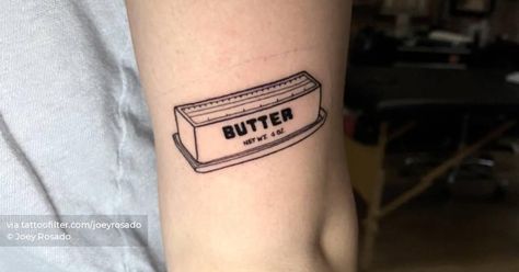 Butter Tattoos For Women, Butter Tattoo, Leg Sleeves, Meaningful Tattoos, Love Tattoos, Tiny Tattoos, Tattoo Studio, Small Tattoos, I Tattoo