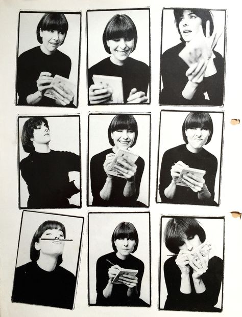 Posy Simmonds pulling faces. Cut from an old Face magazine ( perhaps?) Posy Simmonds, Face Magazine, Old Faces, Polaroid Film, Magazine, Illustrations, Comics, Hair