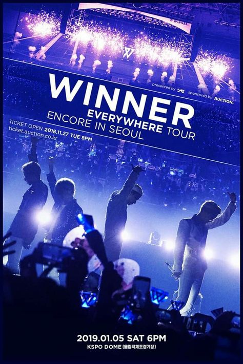 WINNER Ecore Concert at Seoul, South Korea | 180105 ~ kpop concert Award Poster, Dr World, Concert Poster Design, Music Poster Ideas, Kpop Concert, Web Drama, Christmas Concert, Tour Poster, Pop Posters