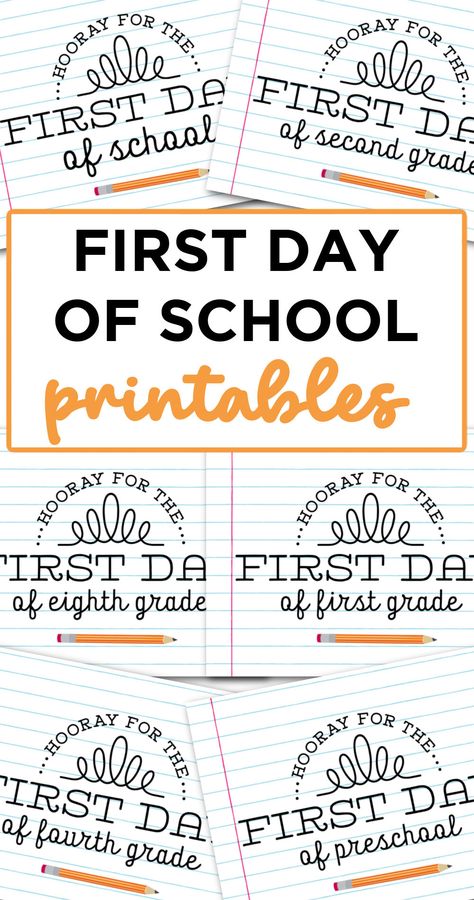 Happy First Day Of School Printable, First Day Of School Notes, Back To School Printables Free, Free School Printables, Co Worker Gifts, Printable Signs Free, Kids Printable Activities, First Day Of School Printable, First Day Of School Signs