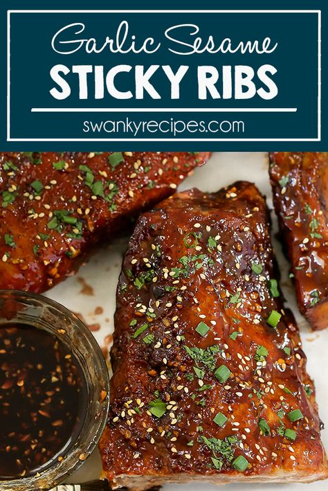 Sweet And Sticky Ribs, Asian Baby Back Ribs, Rib Sauce Recipe, Asian Sticky Ribs, Sticky Asian Ribs, Asian Ribs Recipe, Ribs Sauce, Back Ribs In Oven, Babyback Ribs