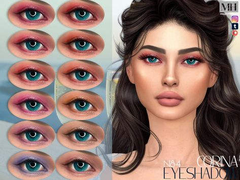 A warm-toned satin eyeshadow palette featuring soft shades with a subtle sheen and an included fine-tipped eyeliner for natural yet enhanced eye looks in 16 colors - HQ Compatible. Satin Eyeshadow, Sims 4 Makeup, Mod Makeup, Eye Looks, Christmas Pajama Set, Best Mods, Glitter Eyeshadow, Electronic Art, Animal Skin