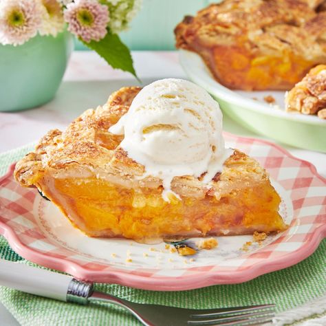 peach pie recipe Brown Sugar Peaches, Fresh Peach Pie, Peach Pie Recipes, How To Peel Peaches, Peach Recipes, Peach Desserts, Peach Juice, Canned Peaches, Peach Pie