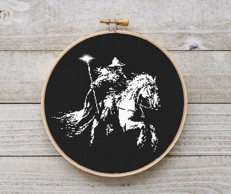 Lord Of The Rings Cross Stitch, Gandalf Cross Stitch Pattern, Hobbit Cross Stitch Chart, Digital Download PDF Modern Cross Stitch Embroidery by CrossStitchBay on Etsy Lord Of The Rings Cross Stitch Patterns, Over The Garden Wall Cross Stitch, Lord Of The Rings Cross Stitch, Hobbit Cross Stitch, Rings Cross, Over The Garden Wall, Cross Stitches, Gandalf, Wall Crosses