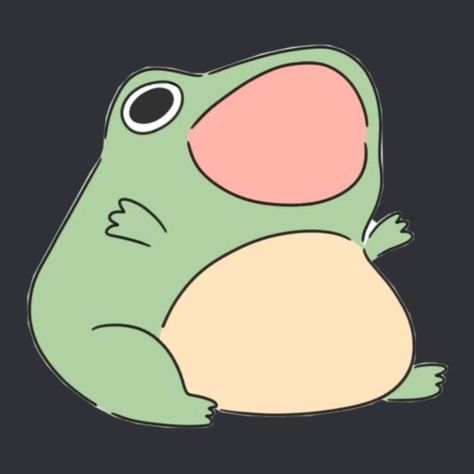 Fat Frog Drawing, Ayunoko Frog, Color Pfps, Summer Notebook, Fat Cartoon, Frog Wallpaper, Minted Art, Frog Drawing, Drawings Of Friends