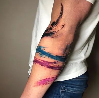 ‘brush stroke’ in Tattoos | Search in +1.1M Tattoos Now | Tattoodo Brushstroke Tattoo, Bjj Tattoo, Owl Feather Tattoos, Band Tattoos For Men, It Painting, Brush Tattoo, Band Tattoos, Forearm Band Tattoos, Tattoo Now