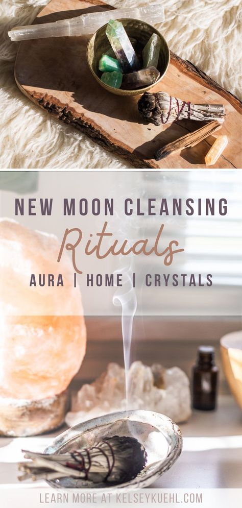 Cleansing Your Energy, New Moon Crystal Cleanse, New Moon Cleansing Ritual, Space Clearing Ritual, Salt Cleansing Ritual, Energy Cleanse Home, New Moon Cleansing, Energy Cleansing Bath, Home Cleansing Ritual