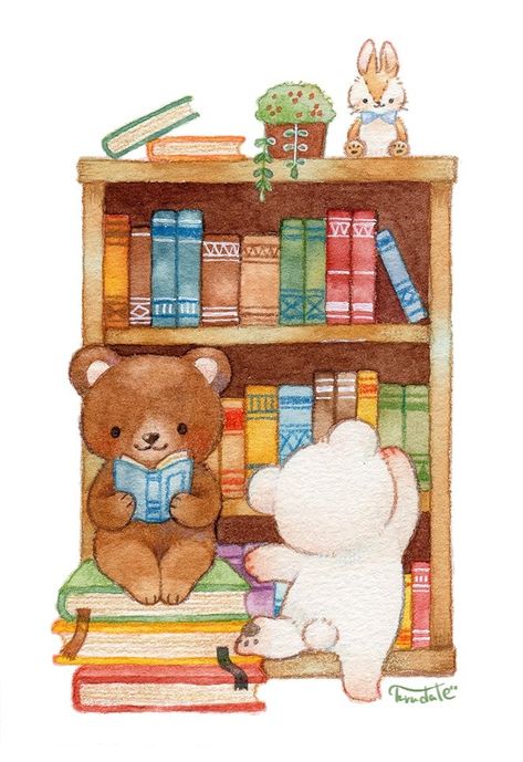 동화 삽화, Storybook Art, Watercolor Projects, Bear Art, Cute Little Drawings, Book Art Drawings, Whimsical Art, 귀여운 동물, Cute Illustration