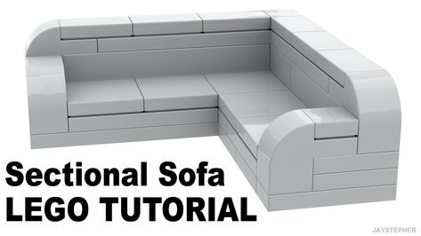 A complete Tutorial on how to build a LEGO sectional sofa. A great build for the whole family and is perfect for any interior of any LEGO structure such as a home or office. Lego Sofa, Lego Inventions, Lego House Ideas Furniture, Lego Furniture Ideas, Lego Crafts, Lego Diy Crafts, Lego House Ideas, Lego Houses, Lego Furniture