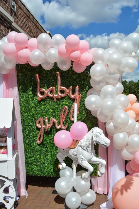 Carousel and carnival themed baby shower Girl Shower Ideas, Baby Girl Shower Ideas, Shower Goals, Carnival Baby Showers, Grandparents Day Gifts, Carnival Theme, Baby Shower Girl, Carnival Themes