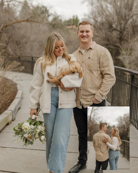 Never EVER going to get over this proposal with Emily & Patrick 🐶💍🤍 — what a dream day!!! . . . . #proposalideas #puppylove #engagementringgoals #weddingplanning #2025bride #idahowedding Get Over It, Puppy Love, Wedding Planning, Engagement Rings