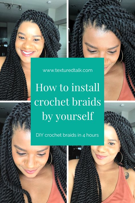 Braids By Yourself, How To Crochet Braids, Triangle Box Braids, Loose French Braids, Blonde Box Braids, Crochet Box Braids, Long Box Braids, Try On Hairstyles, French Braid Hairstyles