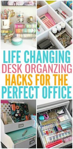 When your desk space is a disaster how do you go about organizing it? Here you will find the best ways to organize your desk to improve productivity. Office Organizing Ideas, Diy Desk Organization, Small Office Organization, Desk Spaces, Desk Organizing, Office Desk Organization, Organized Desk, Organize Life, Office Organizing