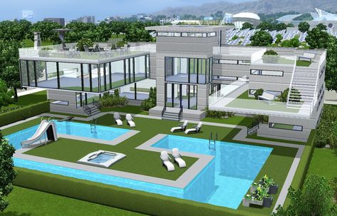 Luxorious Sims 3 Pool and Cafe  Must Have Gorgeous Sims 3 Houses and Villas | Sims3fixes Sims 3 Cc Houses, Sims 3 Resort Ideas, Sims Pool Ideas, The Sims 3 House Ideas, Sims 3 Builds, Sims 3 Houses, Sims3 House, Sims Architecture, Sims 3 Houses Ideas