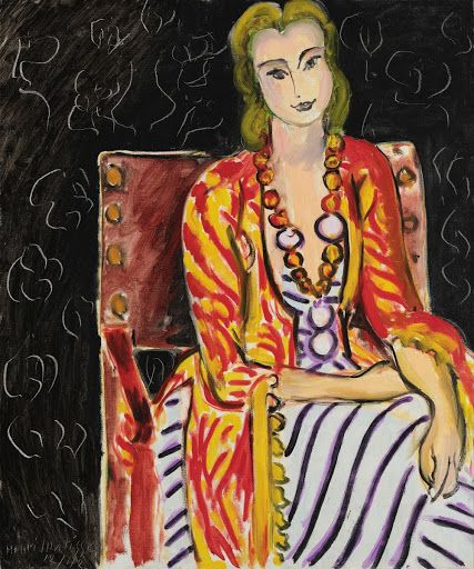 Woman Seated before a Black Background - Henri Matisse — Google Arts & Culture Matisse Woman, Andre Derain, Matisse Paintings, Raoul Dufy, Picasso Paintings, Fauvism, Matisse Art, Paul Cezanne, Post Impressionism