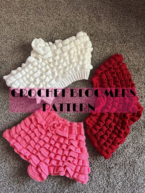 Crochet Bloomers Pattern - Etsy Canada Crochet Bloomers, Bloomers Pattern, 2024 Crochet, Crochet Queen, Diy Knit Blanket, Confection Au Crochet, Crochet Clothing And Accessories, Crochet Design Pattern, Kawaii Crochet