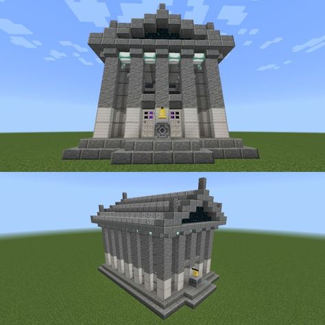 Percy Jackson Minecraft Builds, Minecraft Percy Jackson, Camp Half Blood Minecraft, Minecraft Camp, Chb Cabins, Pjo Cabins, Mega Base, Temple Of Artemis, Camp Half Blood Cabins