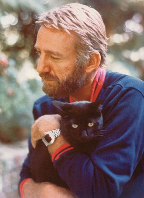 19-- Rod McKuen and cat 23 Rod Mckuen, Rod Serling, Male Singers, I Say Goodbye, Jean Cocteau, I Cant Sleep, Those Were The Days, Cat People, Kitty Kitty