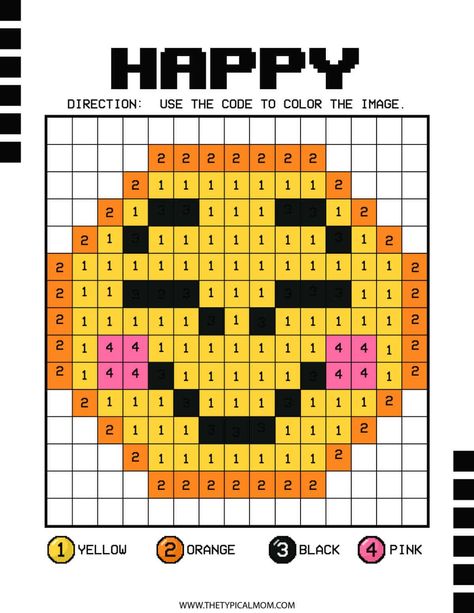 Pixel Art Emoji, Pixel Art Cute, Number Recognition Worksheets, Cute Pixel Art, Journaling 101, Algebra Problems, Emoji Coloring Pages, Coordinate Graphing, Mystery Pictures