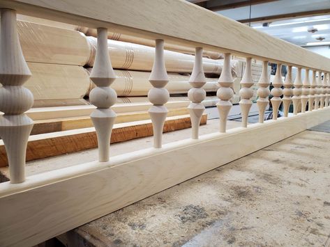 Our pattern A of spandrels. Wood Spindles, Modern Porch, Garage Studio, Living Room Sofa Design, Room Sofa, Sofa Design, Living Room Sofa, Wood Projects, Porch