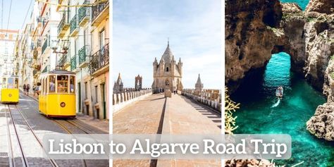 AWESOME Lisbon to Algarve Road Trip Itinerary 2024 Water Time, Medieval Tower, Thermal Spa, Baroque Architecture, Switzerland Travel, Road Trip Hacks, Trip Itinerary, Belem, Medieval Town