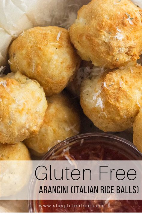 Gluten Free Arancini, Gluten Free Rice Balls Recipe, Gluten Free Arancini Balls, Vegan Rice Balls, Gluten Free Fried Rice, Italian Rice Balls, Vegan Risotto, Italian Rice, Gluten Free Italian