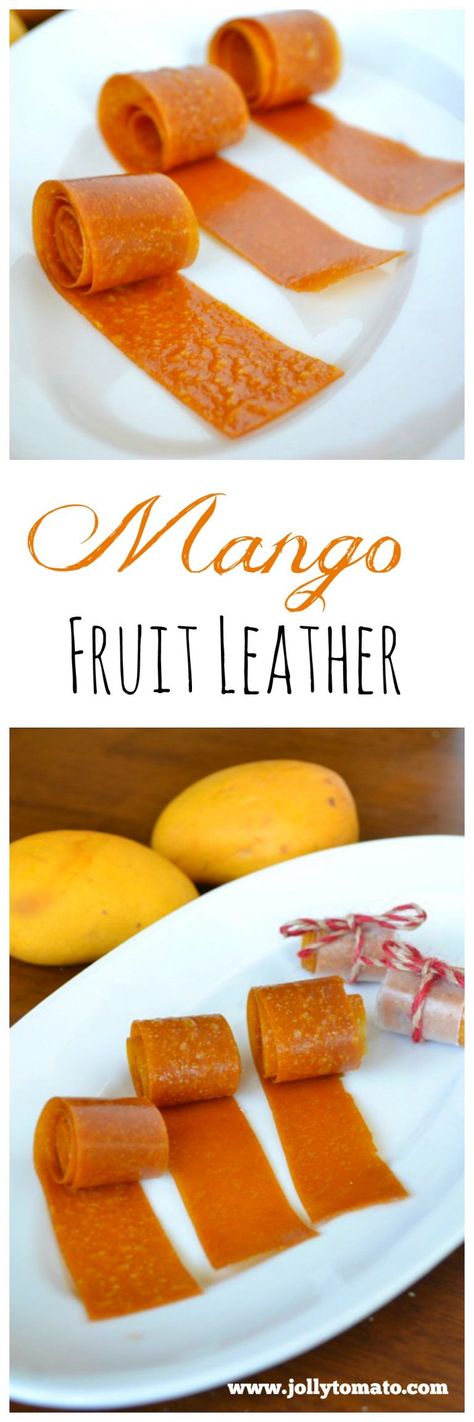 Easy homemade mango fruit leather - no sugar added! Mango Fruit Leather Recipe Dehydrator, Mango Fruit Leather Recipe, Fruit Leather Recipe Dehydrator, Fruit Leather Recipe, Lunchbox Recipes, Kid Recipes, Food Dehydrator, Food Blogging, Fruit Roll