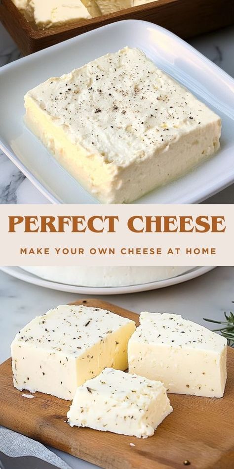 Only 2 Ingredients! Make Perfect Cheese in Just 6 Minutes Ingredients: 1.5 liters (about 6 1/3 cups) of milk (whole milk is best for creamier cheese) 2 tablespoons of apple cider vinegar 50 grams (about 3 1/2 tablespoons) of melted butter 1 tablespoon of Provencal herbs (optional) Salt to taste #Cheese #PerfectTaste Homestead Projects, Cheese Recipes Homemade, Cheese Making Recipes, Cheese At Home, Making Cheese, Carnivore Recipes, Diy Cheese, Spreadable Cheese, Homemade Foods