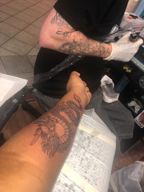 Dragon Forearm Tattoo Design, Dragon Forearm Sleeve, Chinese Dragon Tattoos Forearm, Best Forearm Tattoos, Dragon Forearm Tattoo, Dragon Tattoo Forearm Sleeve, Men’s Dragon Forearm Tattoo, Dragon Tattoo Forearm, Bodybuilding Clothing