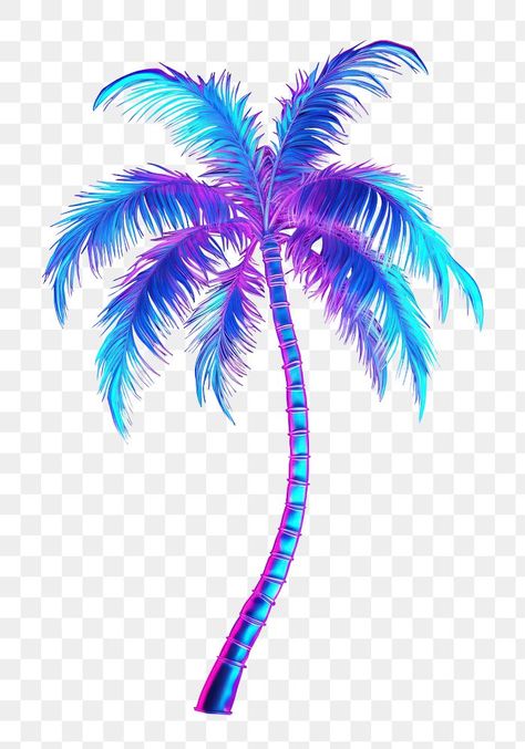 Palm Tree Coconut, Neon Palm Tree, Palm Tree Png, Pop Art Background, Clay Patterns, Purple Night, Nature Purple, Purple Neon, Palm Tree Tattoo