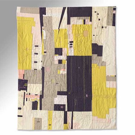 Quilt Hanging, Slow Art, Improv Quilting, Abstract Quilt, Quilt Modernen, Contemporary Quilts, White Quilt, Art Textile, Quilting Crafts