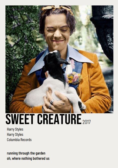 Sweet Creature Poster, Sweet Creature Harry Styles, Harry Styles Sweet Creature, Alternative Minimalist Album Covers Harry Styles, Hits Different Polaroid Poster, Harrys House Polaroid Poster, Polaroid Movie Poster Harry Potter, Harrys House Vinyl Poster, Mini Polaroid