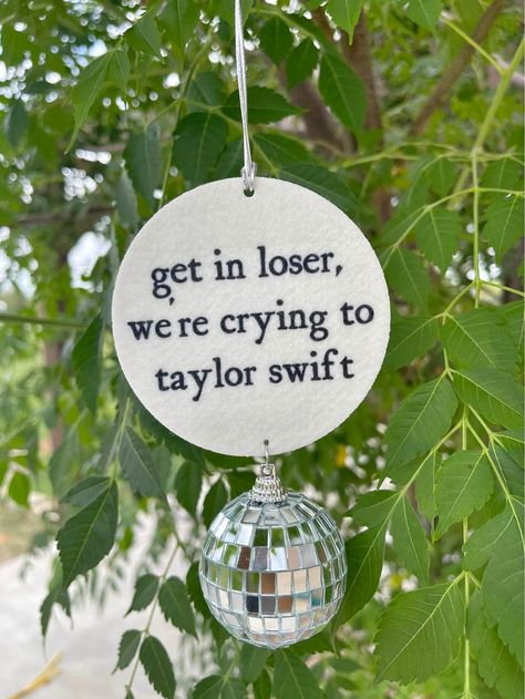 get in loser we’re crying to taylor swift air freshener,car charms, disco ball, Taylor Swift Merch, Taylor Swift Car Hanger, Taylor Swift Christmas Decoration, Taylor Swift Gift Ideas, Taylor Swift Gifts, Swiftie Gifts, Swiftie Merch, Taylor Swift Christmas, Taylor Swift Merch, Get In Loser