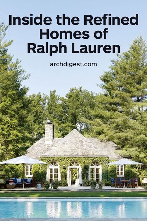 The legendary designer discusses the inspiration for his stylish empire with a look inside his Bedford, New York, residence, Colorado ranch, and Manhattan office | archdigest.com Ralph Lauren Ranch, Ralph Lauren Interiors, Tropical British Colonial, Ralph Loren, Colonial Style Interior, Bedford New York, Colorado Ranch, British Colonial Decor, Lung Health