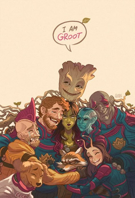 Guardians Of The Galaxy Drawing, Groot Marvel, Comfort Movies, Univers Marvel, I Am Groot, Marvel Drawings, Marvel Characters Art, Rocket Raccoon, Marvel Fan Art