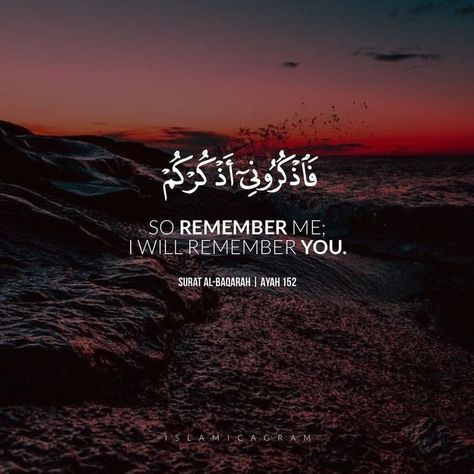 So remember Me; I will remember you. And be grateful to Me and do not deny Me. ⠀ 2:152 Al-Baqarah, verse 152  All praise to Allah 🙌🏽Double… Coran Quotes, I Will Remember You, Ayat Quran, Noble Quran, Postive Life Quotes, Islamic Quotes Wallpaper, Remember Me, Beautiful Quran Quotes, Learn Islam