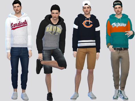 Sims 4 Cc Nfl, Sims 4 Clothing Sets, Sims 4 Stories, Male Clothing, Best Mods, Sims Community, Denim Blazer, Cardigan Shirt, Ts4 Cc