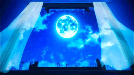 Anime Moon, Sky Gif, Blue Banner, Japanese Film, Japon Illustration, Blue Anime, Landscape Photography Nature, Anime Angel, Pokemon Art