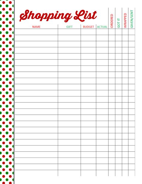 The Taylor House - Shopping List #Letsplay Shopping List Template, Christmas Shopping List, Christmas Organization, Budget Gift, Christmas Planning, Christmas On A Budget, Christmas Gift List, Buku Skrap, Christmas Planner