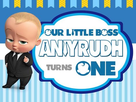 Birthday Backdrop Banner - Boss Baby Boss Baby Birthday Banner, Boss Baby Background Design, Boss Baby Background, Boss Baby Backdrop, Baby Boss Birthday, Baby Birthday Backdrop, Baby Birthday Banner, Baby Birthday Invitation Card, Birthday Background Design